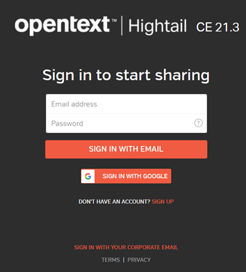 hightail com login